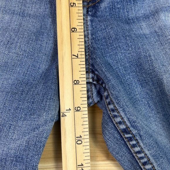 Ilin Heart Jean Shorts Womens 7 Embroidered Cuffed Low Rise Bermuda Denim Shorts - Picture 10 of 11